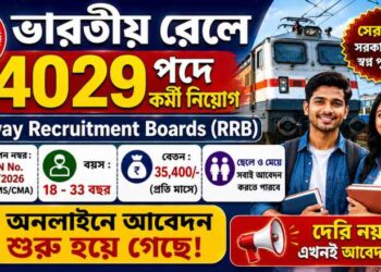 Railway Recruitment Board (RRB) – 4029 Posts Recruitment Apply 2026